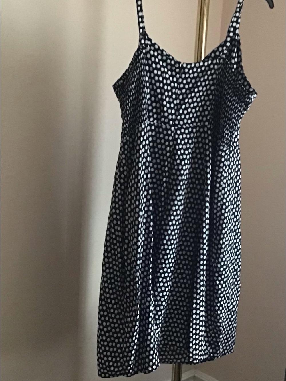Old Navy Black and White Polka Dot Midi Dress